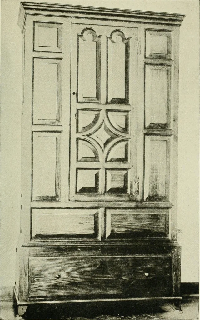An illustration from Furniture of the Pilgrim century, 1620-1720, including colonial utensils and hardware, 1910, leaf 163
