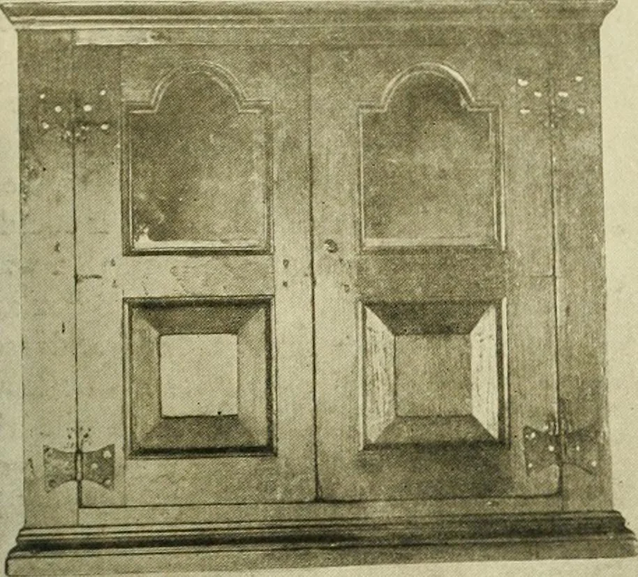 An illustration from Furniture of the Pilgrim century, 1620-1720, including colonial utensils and hardware, 1910, leaf 183