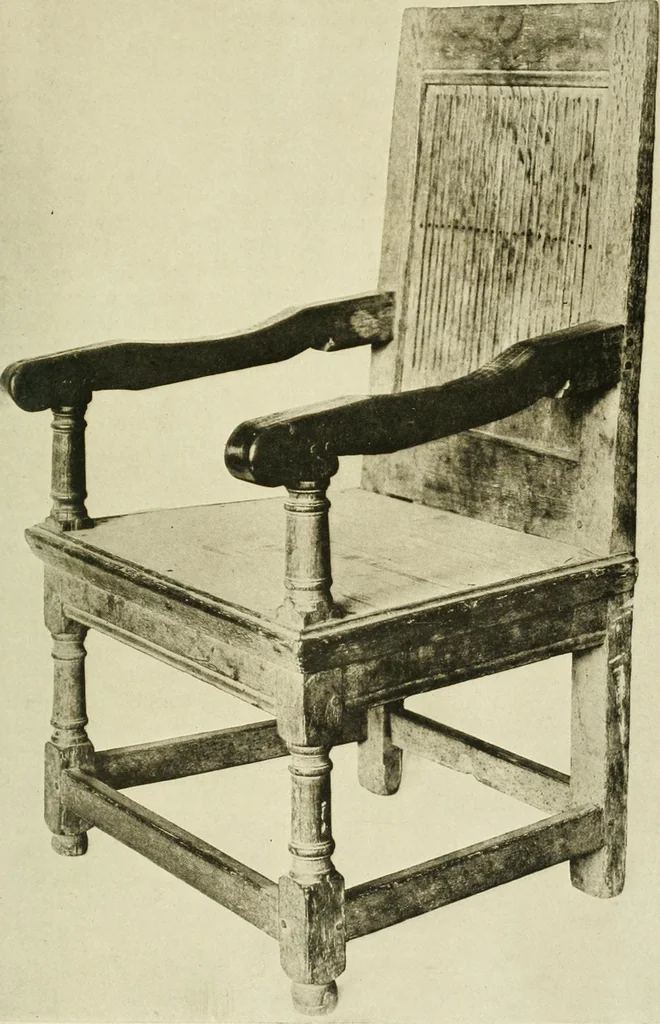 An illustration from Furniture of the Pilgrim century, 1620-1720, including colonial utensils and hardware, 1910, leaf 195