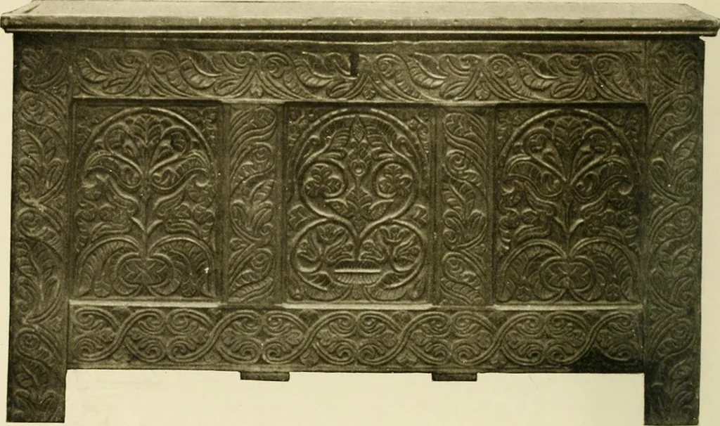 An illustration from Furniture of the Pilgrim century, 1620-1720, including colonial utensils and hardware, 1910, leaf 20