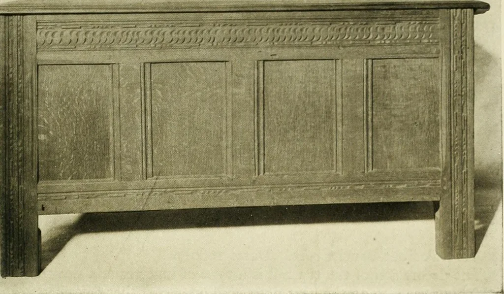 An illustration from Furniture of the Pilgrim century, 1620-1720, including colonial utensils and hardware, 1910, leaf 23