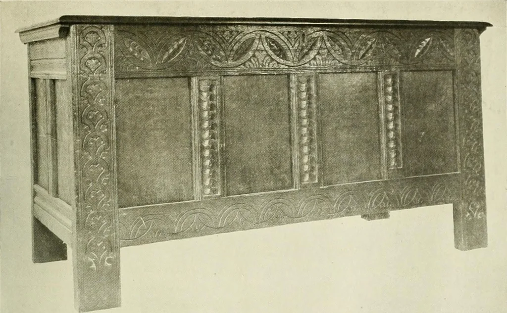 An illustration from Furniture of the Pilgrim century, 1620-1720, including colonial utensils and hardware, 1910, leaf 25