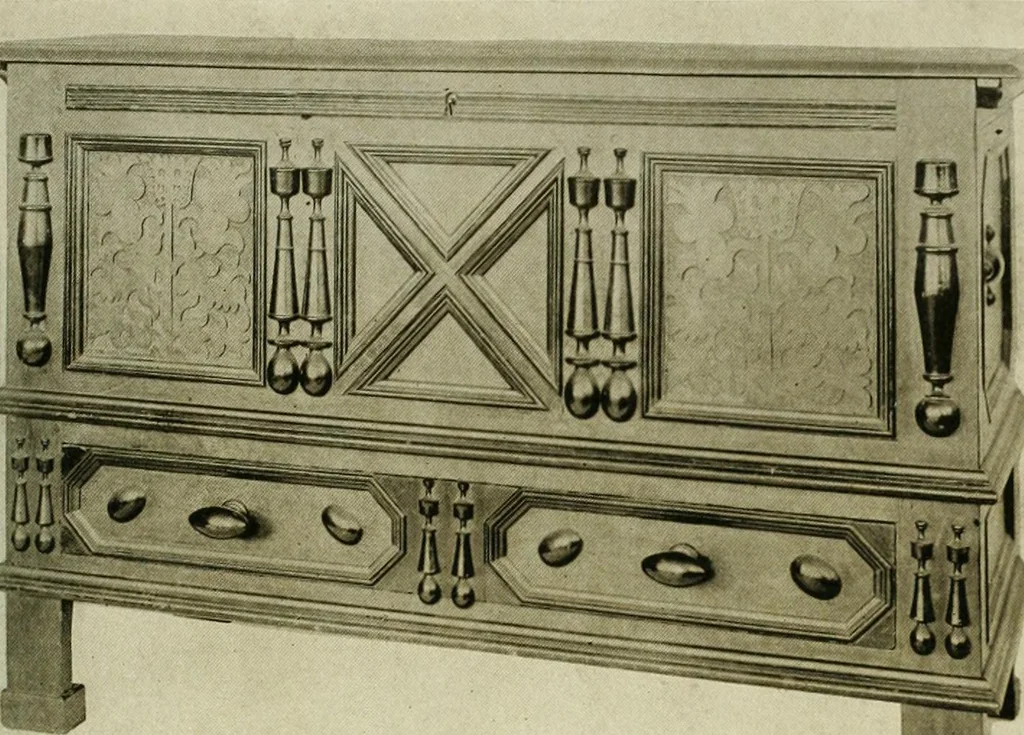 An illustration from Furniture of the Pilgrim century, 1620-1720, including colonial utensils and hardware, 1910, leaf 29