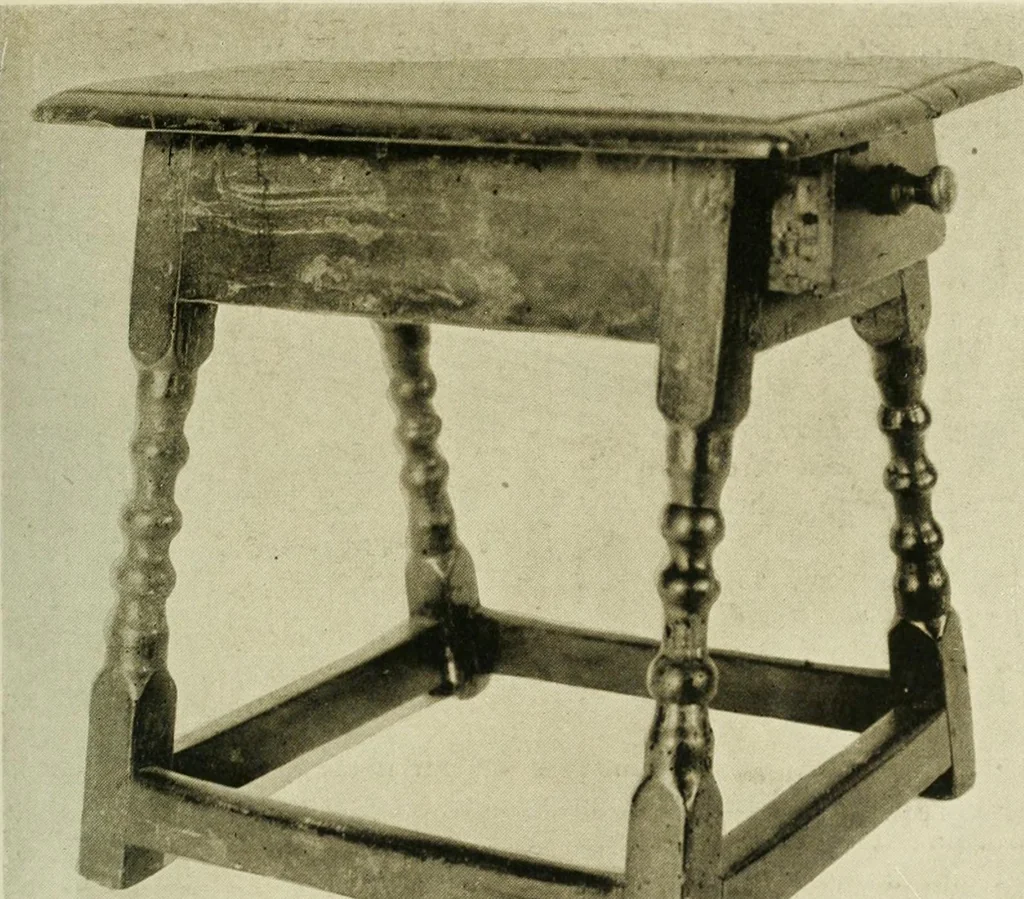 An illustration from Furniture of the Pilgrim century, 1620-1720, including colonial utensils and hardware, 1910, leaf 305