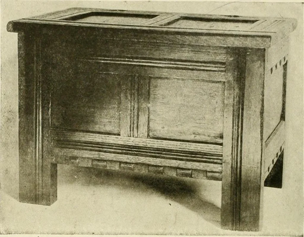An illustration from Furniture of the Pilgrim century, 1620-1720, including colonial utensils and hardware, 1910, leaf 32