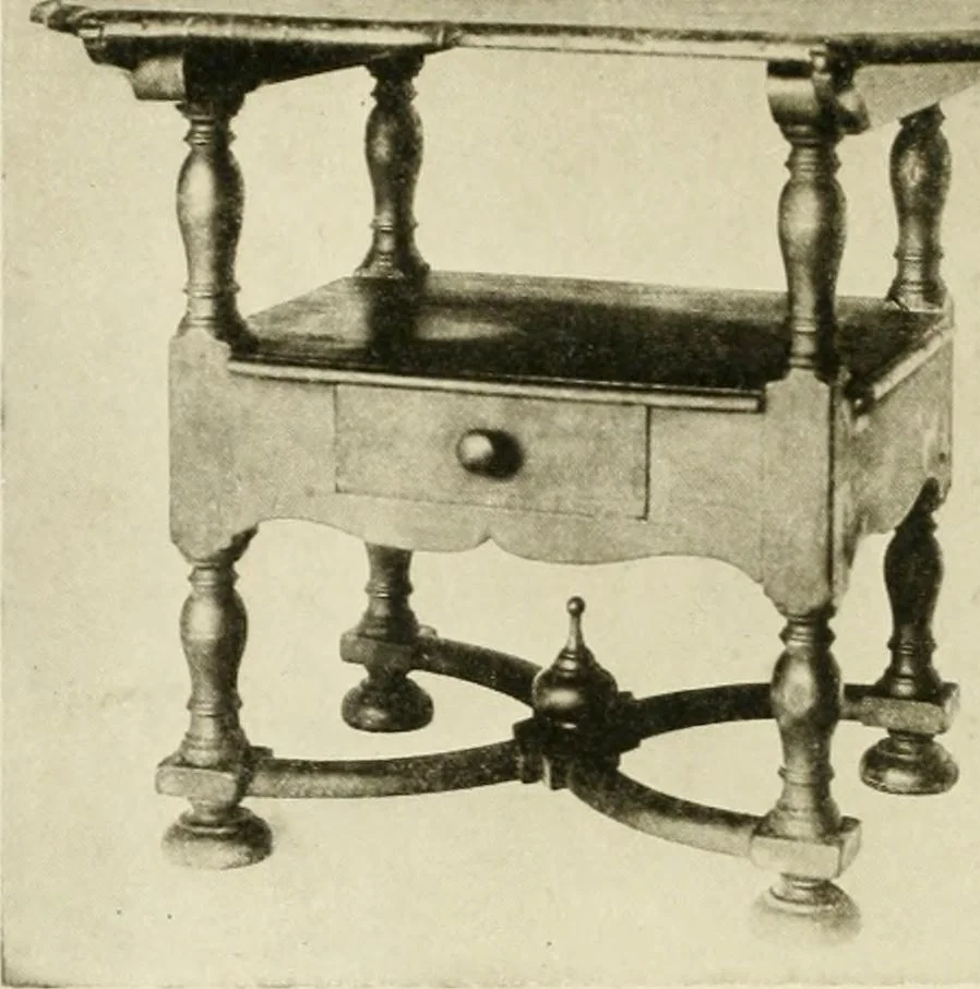 An illustration from Furniture of the Pilgrim century, 1620-1720, including colonial utensils and hardware, 1910, leaf 354