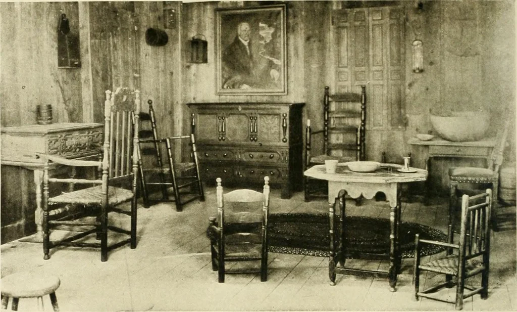 An illustration from Furniture of the Pilgrim century, 1620-1720, including colonial utensils and hardware, 1910, leaf 366