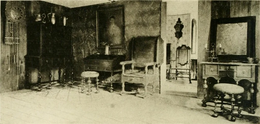 An illustration from Furniture of the Pilgrim century, 1620-1720, including colonial utensils and hardware, 1910, leaf 370