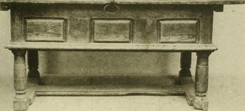 An illustration from Furniture of the Pilgrim century, 1620-1720, including colonial utensils and hardware, 1910, leaf 375