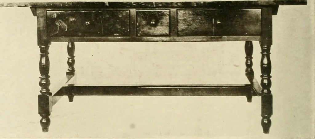 An illustration from Furniture of the Pilgrim century, 1620-1720, including colonial utensils and hardware, 1910, leaf 376