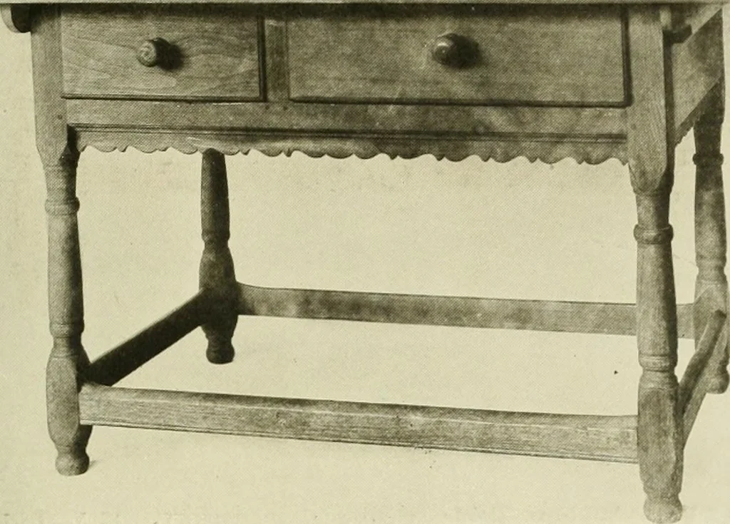 An illustration from Furniture of the Pilgrim century, 1620-1720, including colonial utensils and hardware, 1910, leaf 377