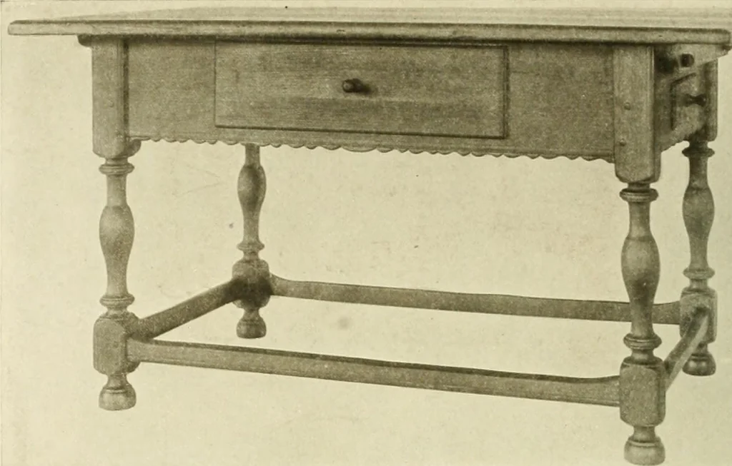 An illustration from Furniture of the Pilgrim century, 1620-1720, including colonial utensils and hardware, 1910, leaf 378