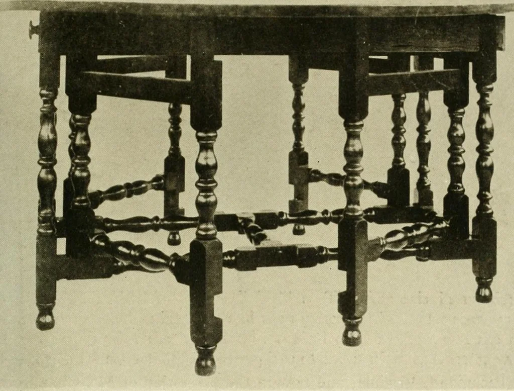 An illustration from Furniture of the Pilgrim century, 1620-1720, including colonial utensils and hardware, 1910, leaf 381