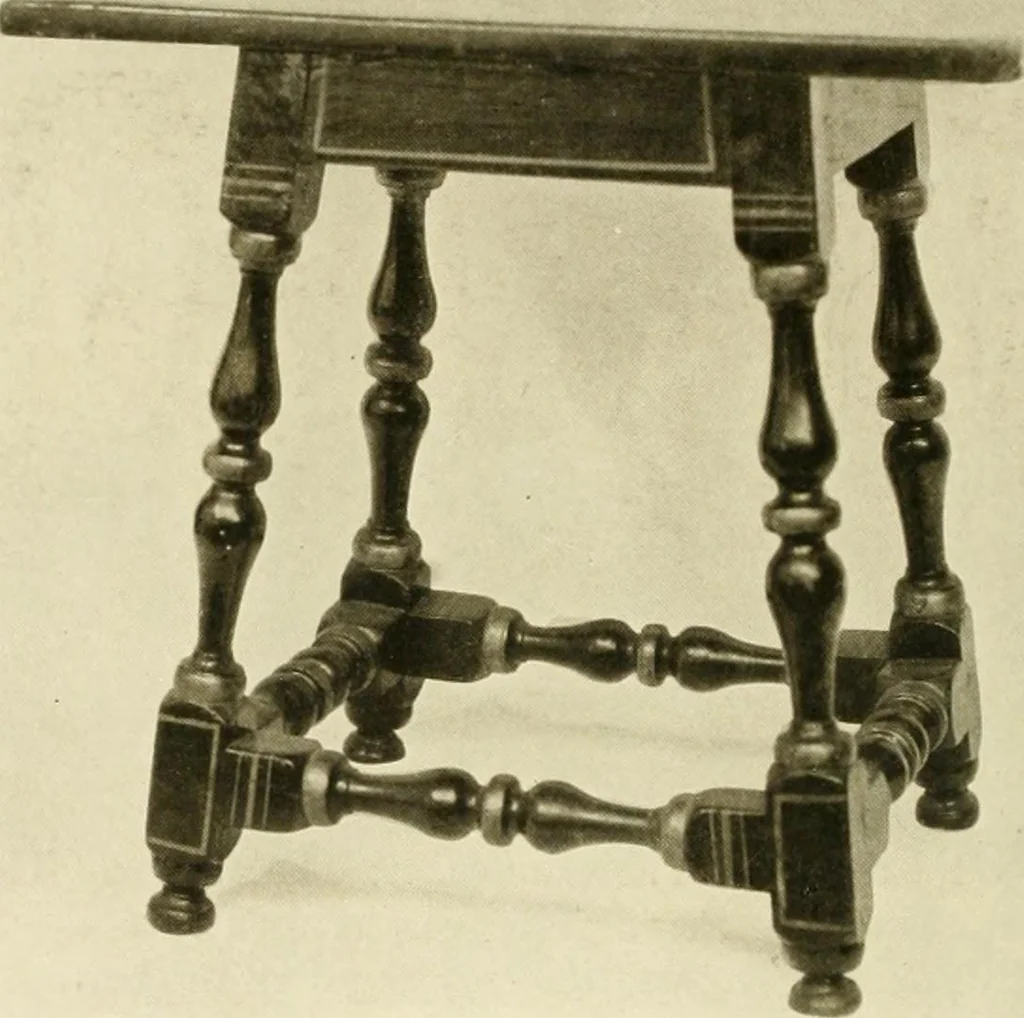 An illustration from Furniture of the Pilgrim century, 1620-1720, including colonial utensils and hardware, 1910, leaf 384