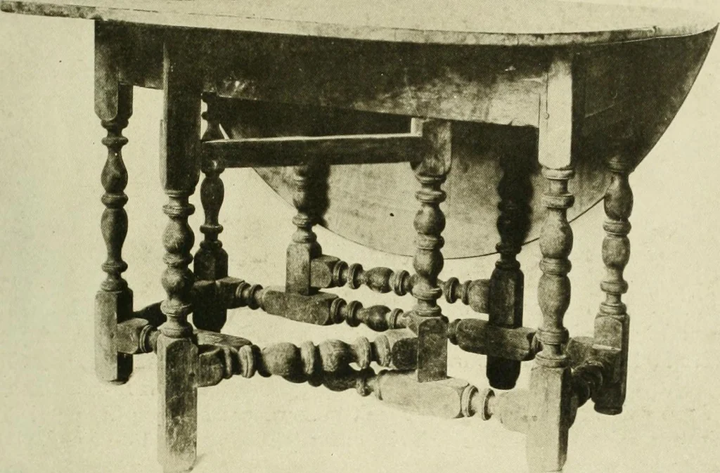 An illustration from Furniture of the Pilgrim century, 1620-1720, including colonial utensils and hardware, 1910, leaf 387