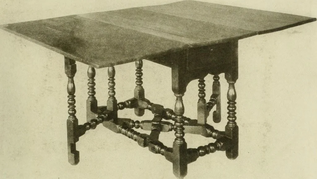 An illustration from Furniture of the Pilgrim century, 1620-1720, including colonial utensils and hardware, 1910, leaf 389