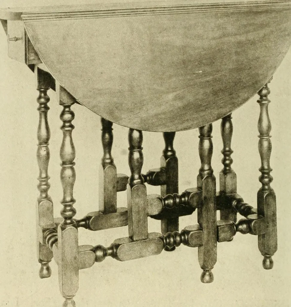 An illustration from Furniture of the Pilgrim century, 1620-1720, including colonial utensils and hardware, 1910, leaf 392