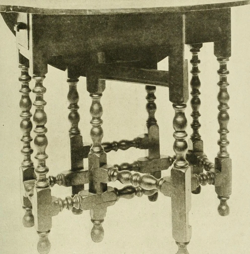 An illustration from Furniture of the Pilgrim century, 1620-1720, including colonial utensils and hardware, 1910, leaf 393
