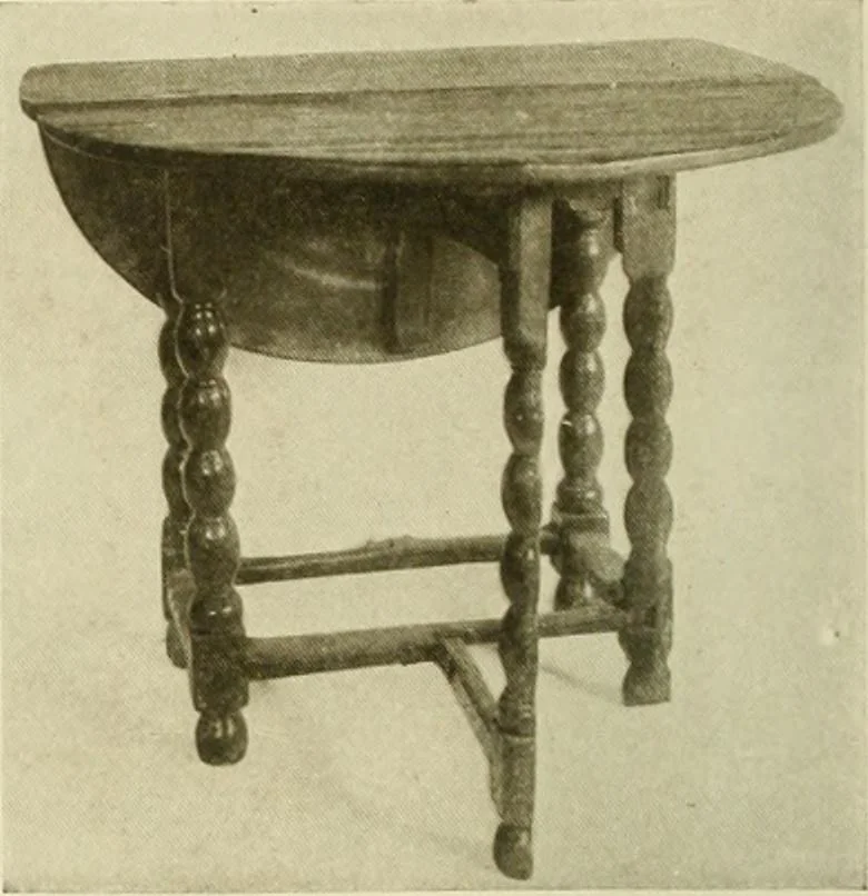An illustration from Furniture of the Pilgrim century, 1620-1720, including colonial utensils and hardware, 1910, leaf 402