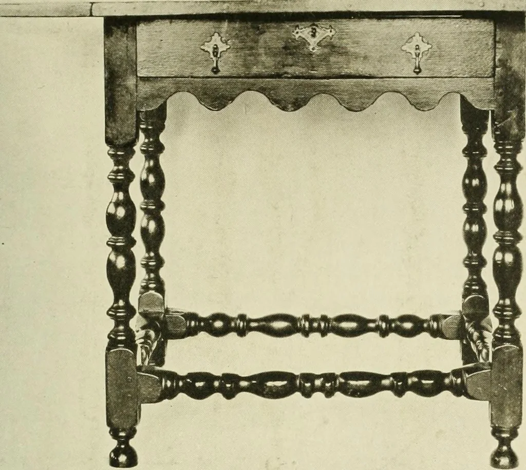 An illustration from Furniture of the Pilgrim century, 1620-1720, including colonial utensils and hardware, 1910, leaf 405
