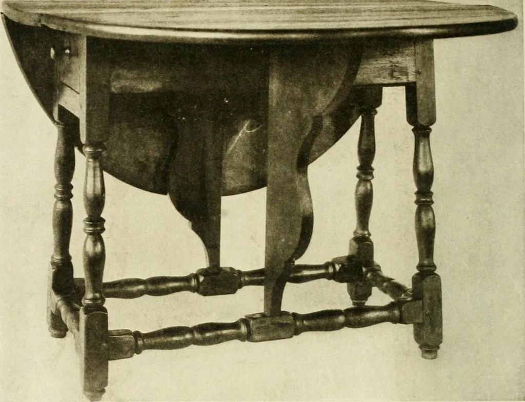 An illustration from Furniture of the Pilgrim century, 1620-1720, including colonial utensils and hardware, 1910, leaf 412