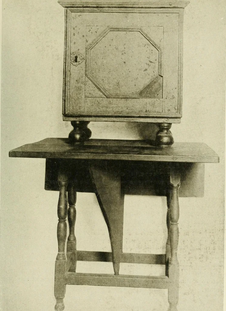 An illustration from Furniture of the Pilgrim century, 1620-1720, including colonial utensils and hardware, 1910, leaf 417