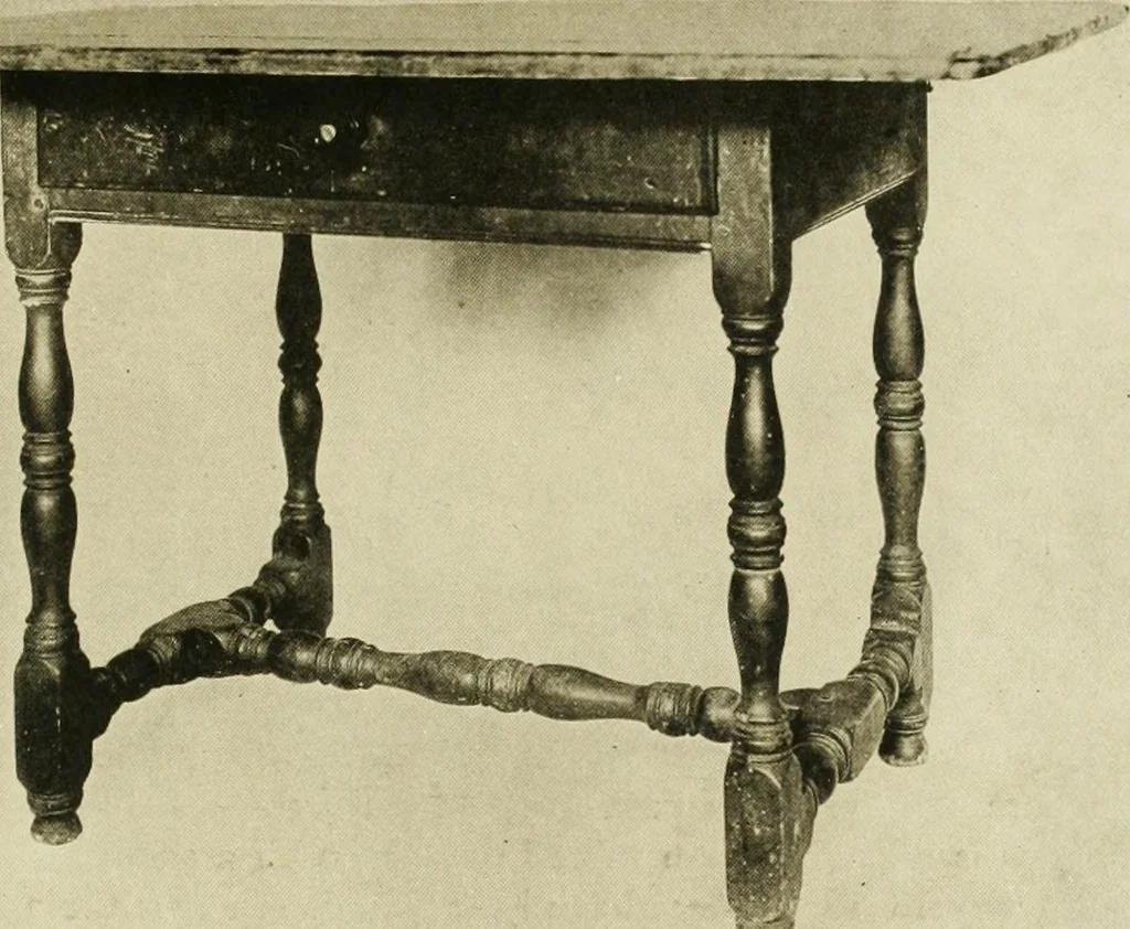 An illustration from Furniture of the Pilgrim century, 1620-1720, including colonial utensils and hardware, 1910, leaf 423
