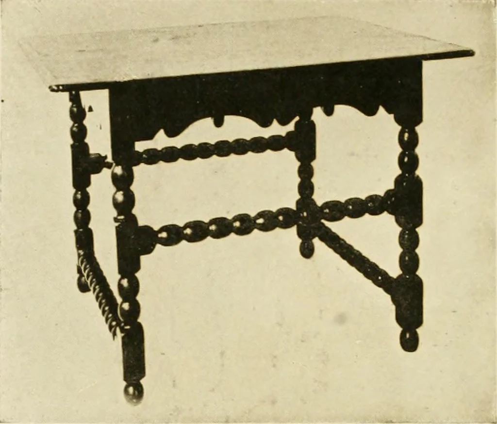 An illustration from Furniture of the Pilgrim century, 1620-1720, including colonial utensils and hardware, 1910, leaf 424