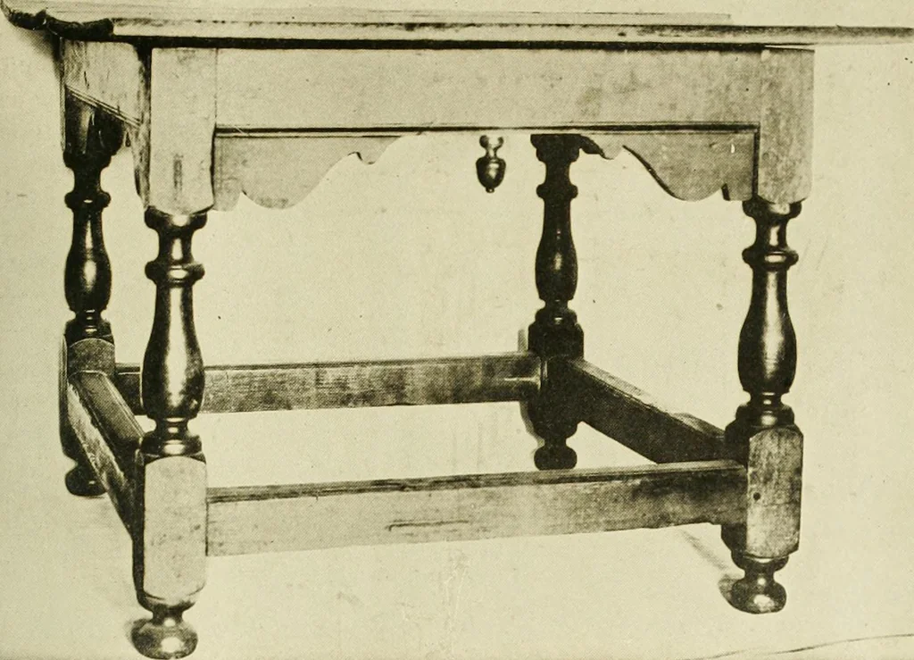 An illustration from Furniture of the Pilgrim century, 1620-1720, including colonial utensils and hardware, 1910, leaf 425