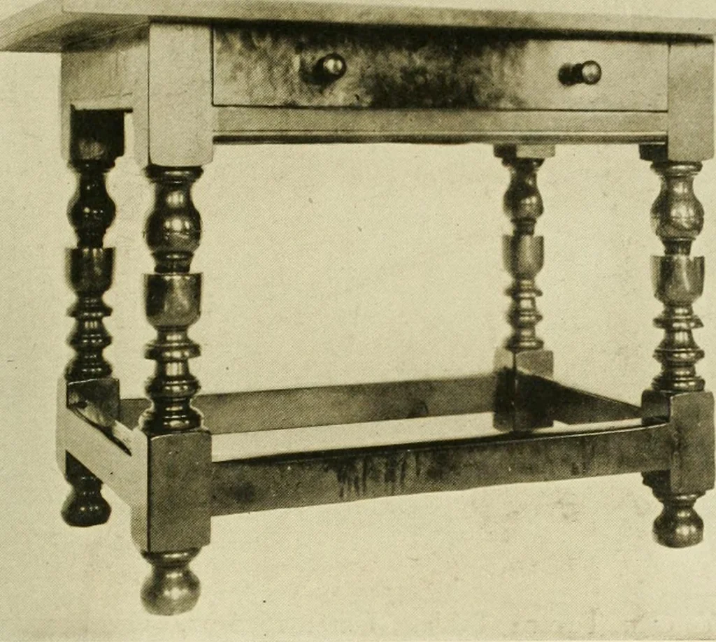 An illustration from Furniture of the Pilgrim century, 1620-1720, including colonial utensils and hardware, 1910, leaf 429