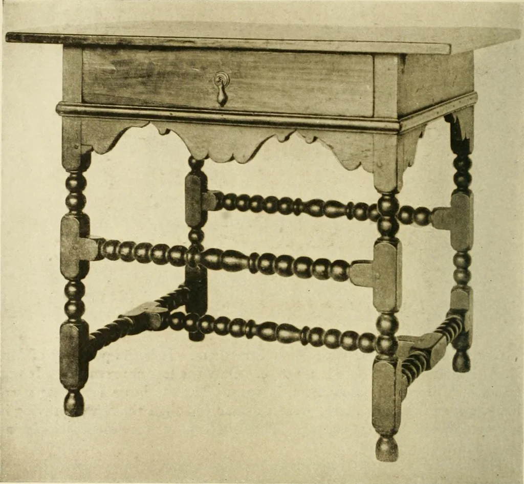 An illustration from Furniture of the Pilgrim century, 1620-1720, including colonial utensils and hardware, 1910, leaf 436