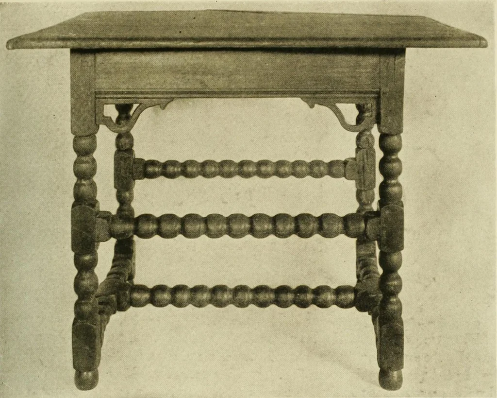 An illustration from Furniture of the Pilgrim century, 1620-1720, including colonial utensils and hardware, 1910, leaf 437
