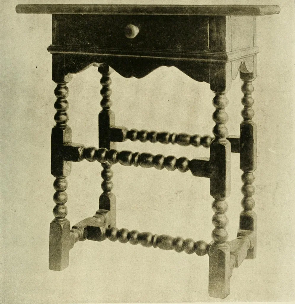 An illustration from Furniture of the Pilgrim century, 1620-1720, including colonial utensils and hardware, 1910, leaf 447