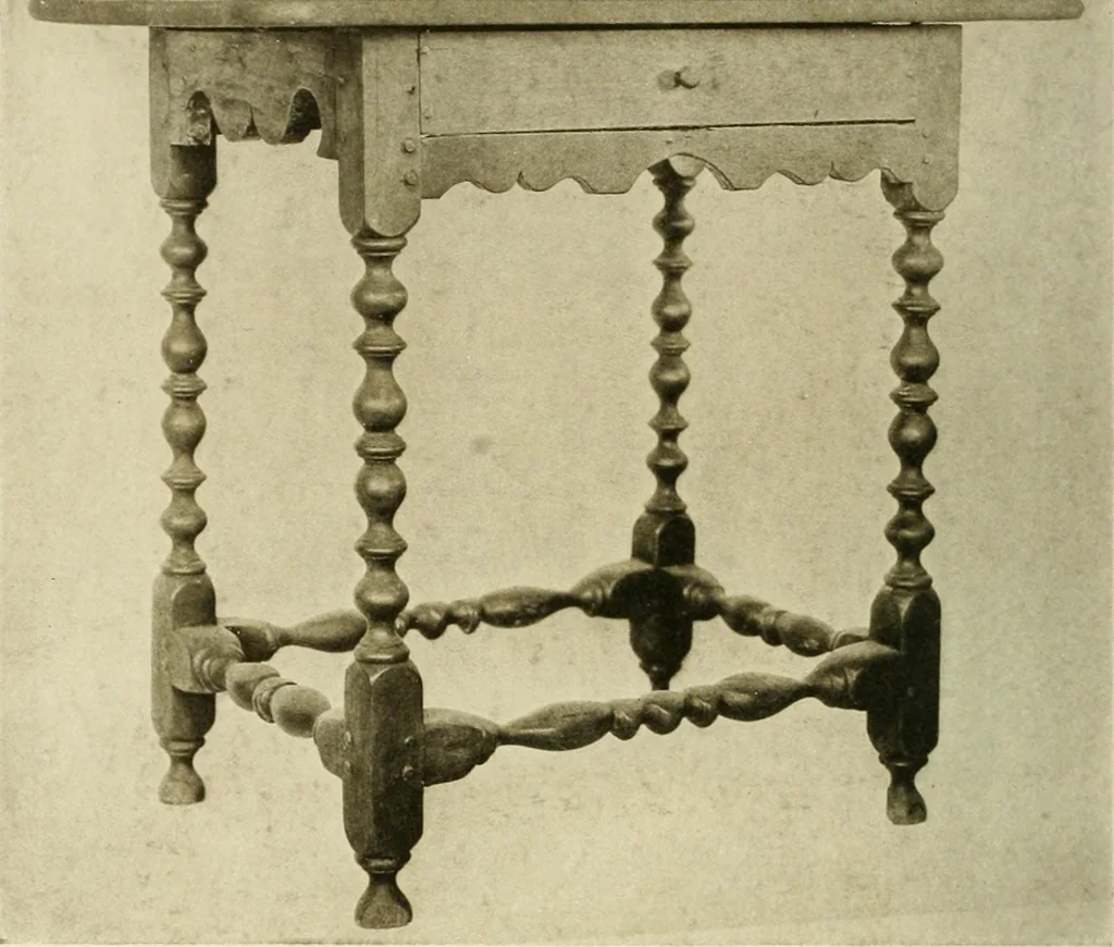 An illustration from Furniture of the Pilgrim century, 1620-1720, including colonial utensils and hardware, 1910, leaf 448