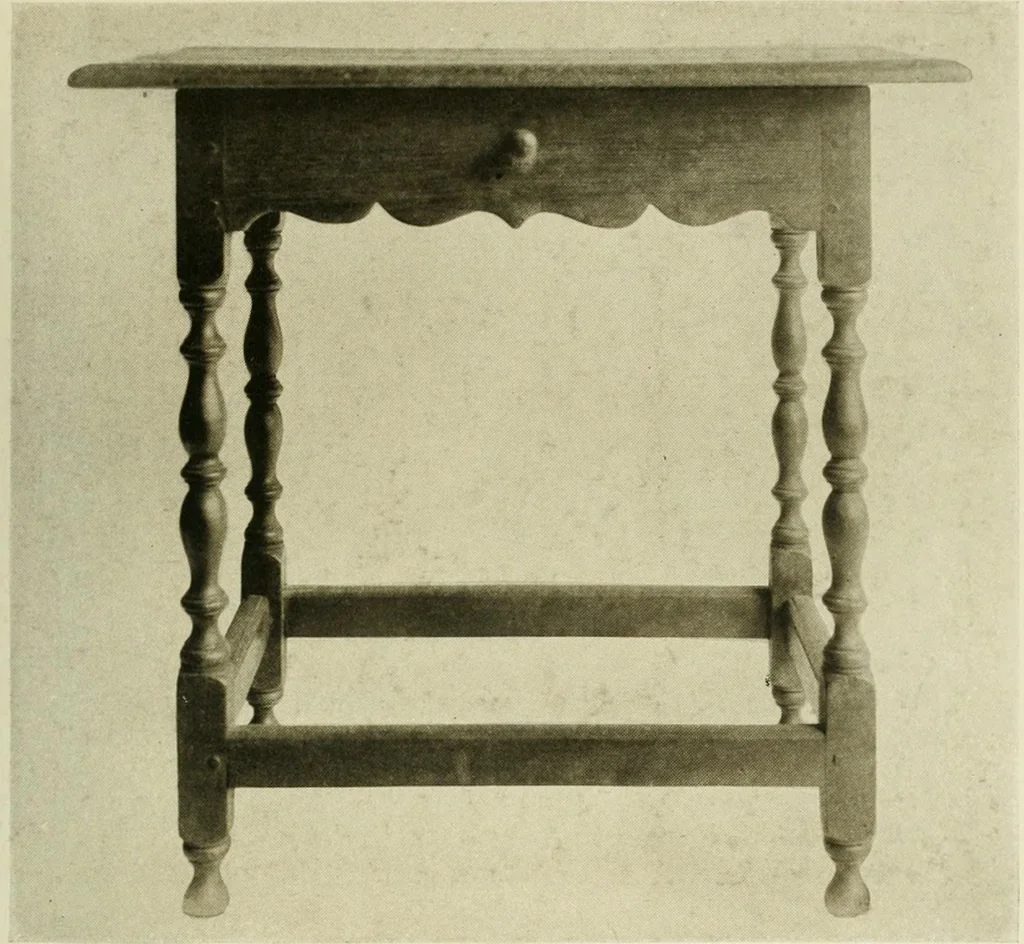 An illustration from Furniture of the Pilgrim century, 1620-1720, including colonial utensils and hardware, 1910, leaf 449