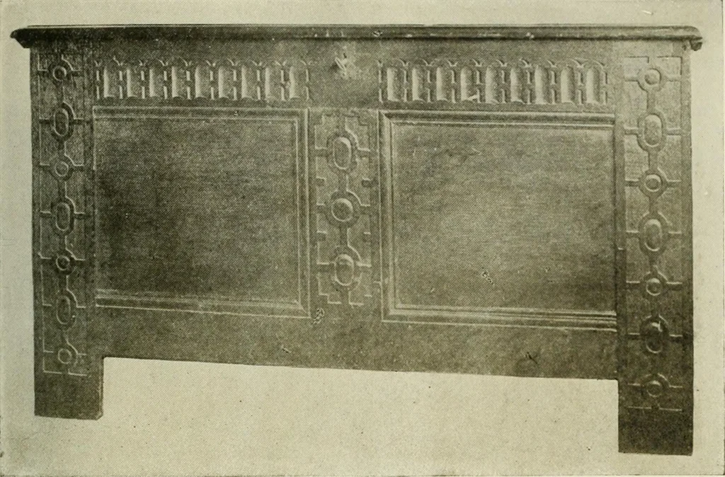 An illustration from Furniture of the Pilgrim century, 1620-1720, including colonial utensils and hardware, 1910, leaf 45