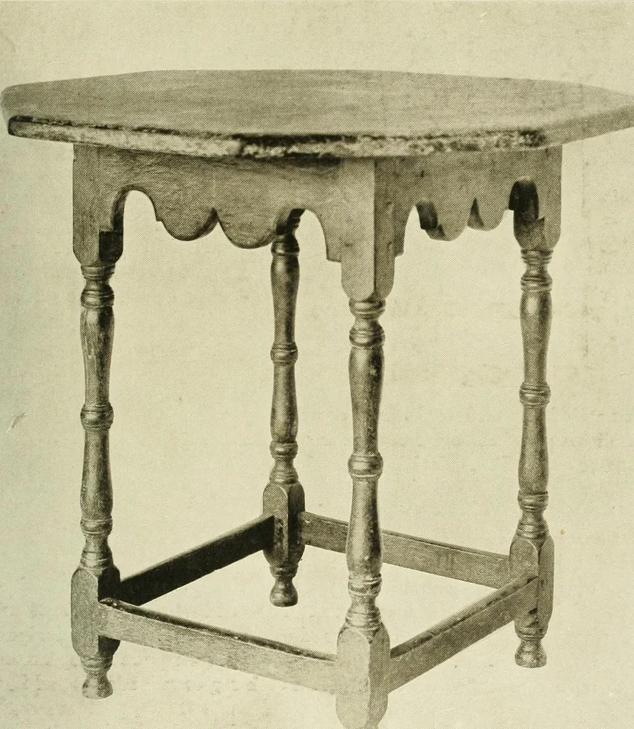 An illustration from Furniture of the Pilgrim century, 1620-1720, including colonial utensils and hardware, 1910, leaf 453