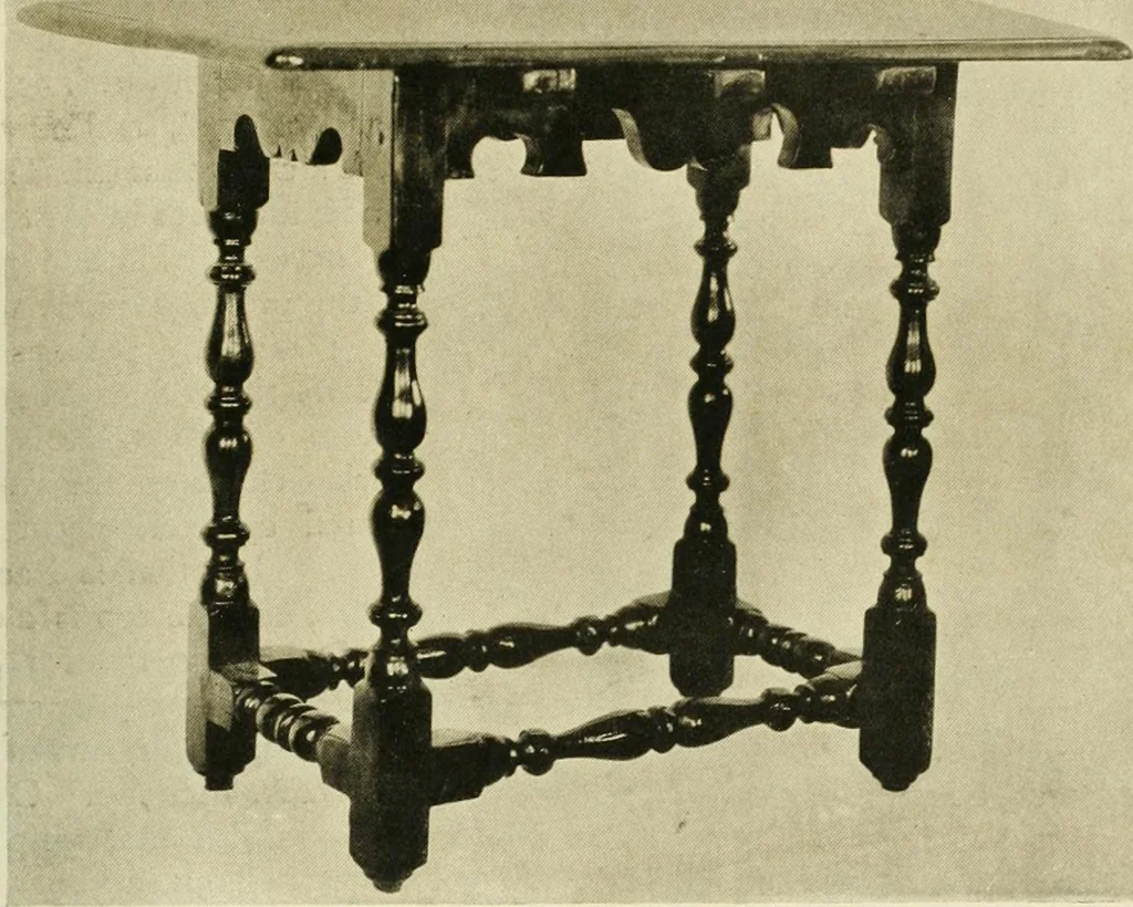 An illustration from Furniture of the Pilgrim century, 1620-1720, including colonial utensils and hardware, 1910, leaf 459