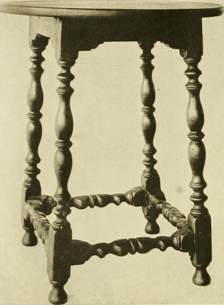 An illustration from Furniture of the Pilgrim century, 1620-1720, including colonial utensils and hardware, 1910, leaf 460