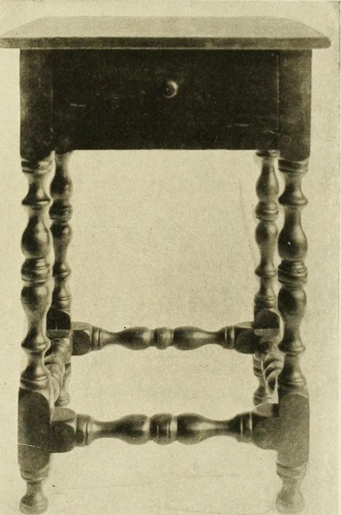 An illustration from Furniture of the Pilgrim century, 1620-1720, including colonial utensils and hardware, 1910, leaf 461