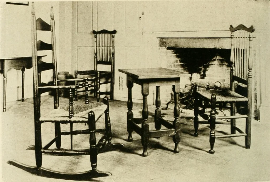 An illustration from Furniture of the Pilgrim century, 1620-1720, including colonial utensils and hardware, 1910, leaf 480