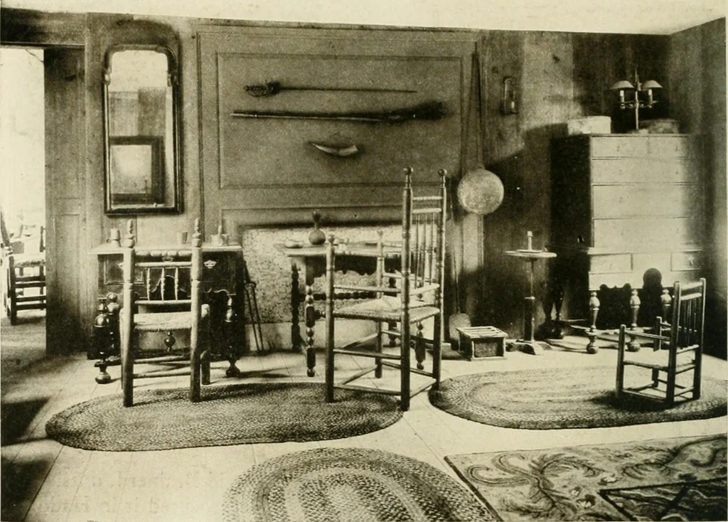 An illustration from Furniture of the Pilgrim century, 1620-1720, including colonial utensils and hardware, 1910, leaf 498