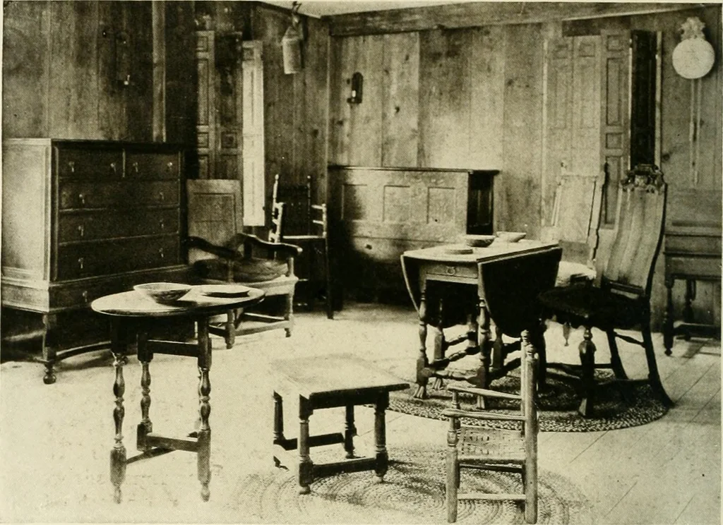 An illustration from Furniture of the Pilgrim century, 1620-1720, including colonial utensils and hardware, 1910, leaf 500