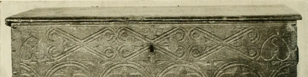 An illustration from Furniture of the Pilgrim century, 1620-1720, including colonial utensils and hardware, 1910, leaf 52