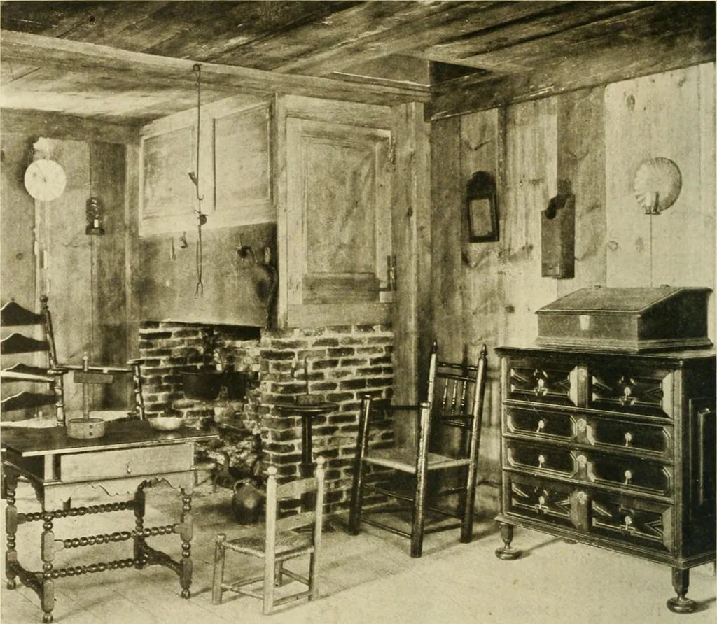 An illustration from Furniture of the Pilgrim century, 1620-1720, including colonial utensils and hardware, 1910, leaf 528