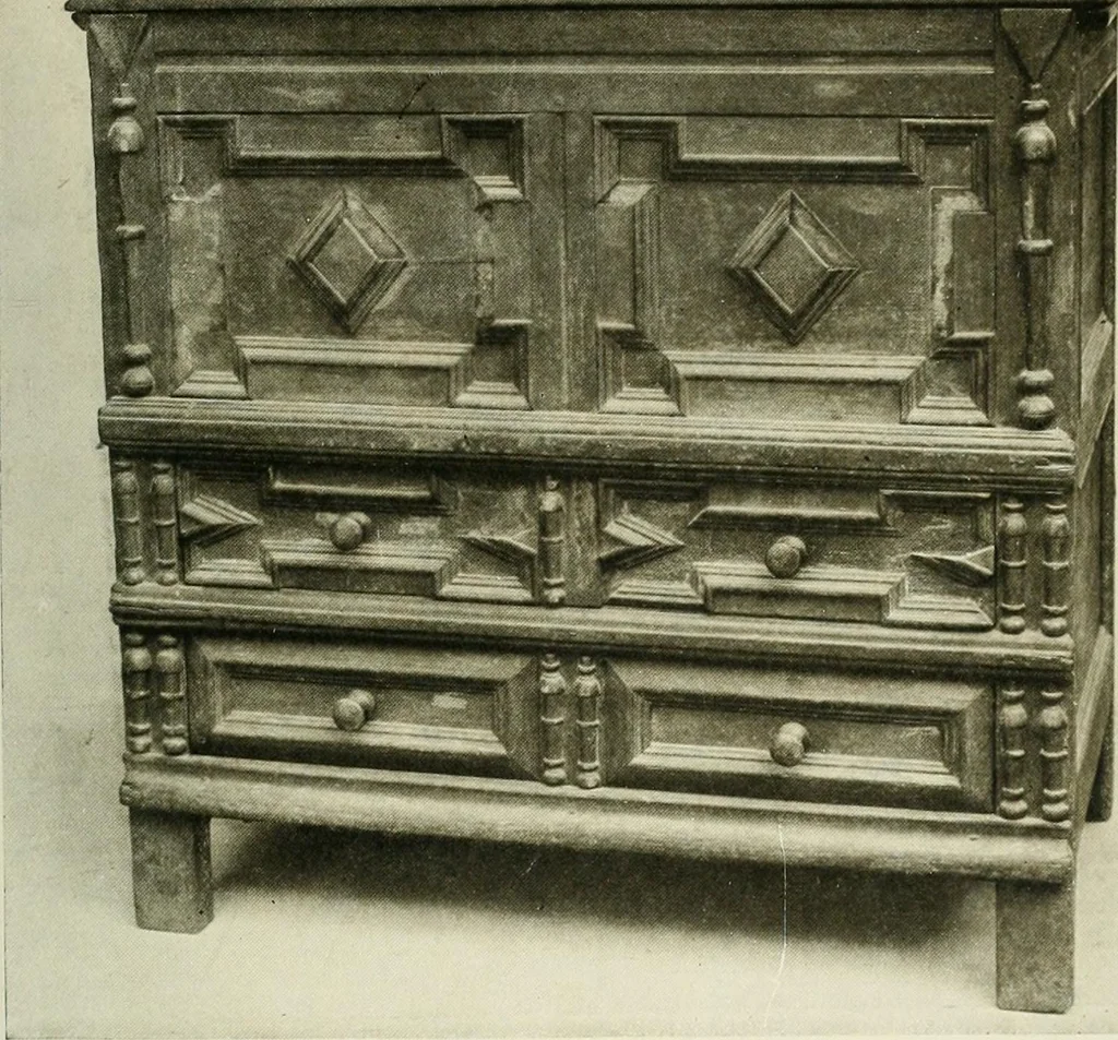 An illustration from Furniture of the Pilgrim century, 1620-1720, including colonial utensils and hardware, 1910, leaf 53