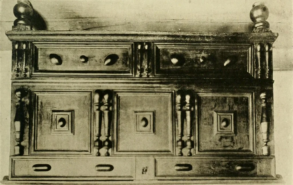 An illustration from Furniture of the Pilgrim century, 1620-1720, including colonial utensils and hardware, 1910, leaf 56