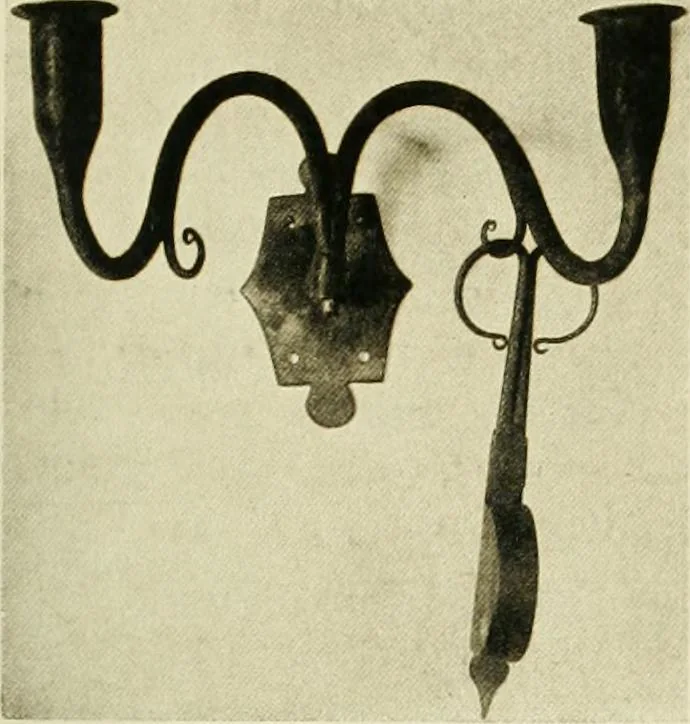 An illustration from Furniture of the Pilgrim century, 1620-1720, including colonial utensils and hardware, 1910, leaf 585