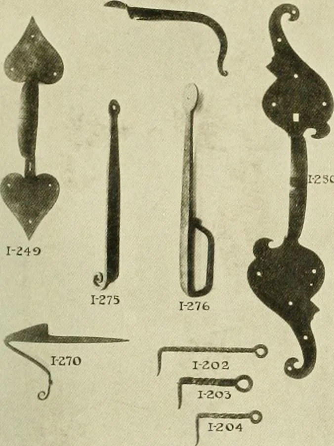 An illustration from Furniture of the Pilgrim century, 1620-1720, including colonial utensils and hardware, 1910, leaf 593