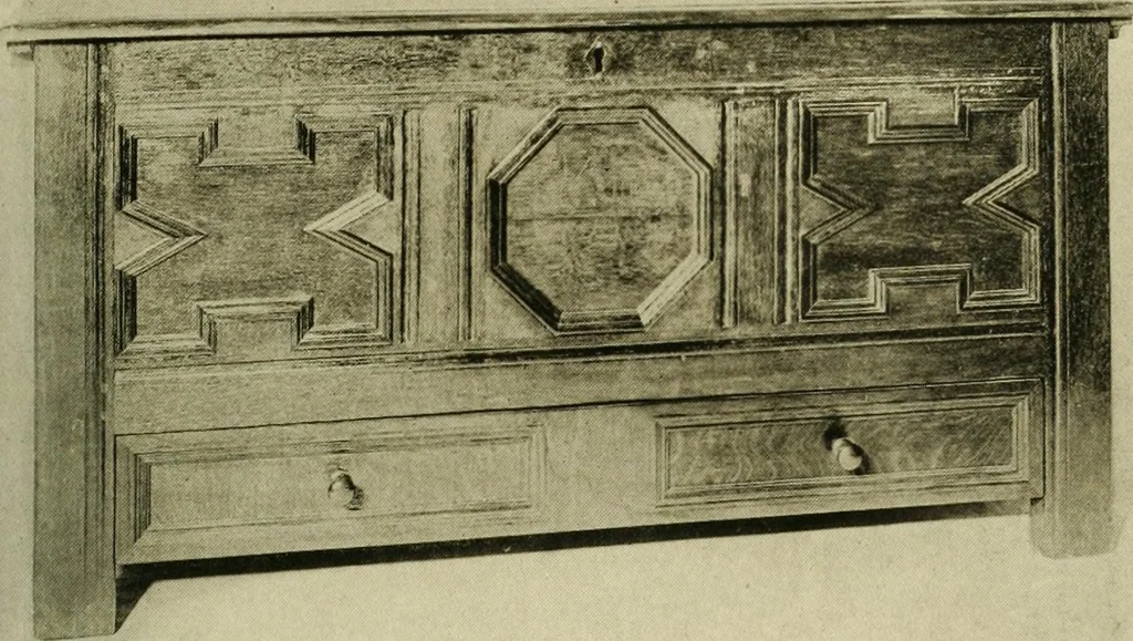 An illustration from Furniture of the Pilgrim century, 1620-1720, including colonial utensils and hardware, 1910, leaf 61